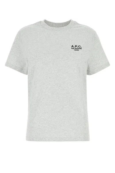 Apc A.p.c. Logo Embroidered Crewneck T-shirt In White