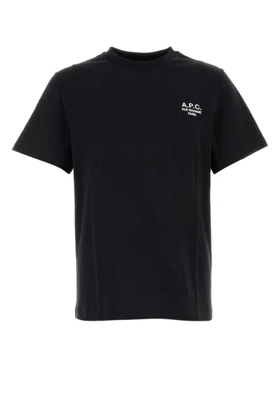 Apc A.p.c. Raymond T Shirt With Embroidered Logo In Black
