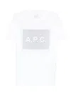 Apc A. P.c. Rectangular-shape-logo T-shirt In White