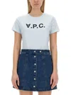 Apc Logo Graphic Short Sleeve T-shirt In Blue