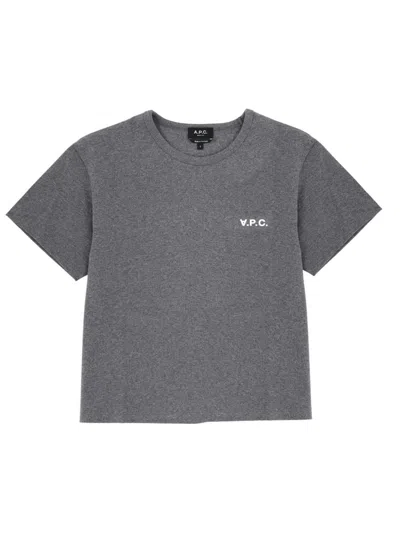 Apc A.p.c. T-shirt With Logo In Gray