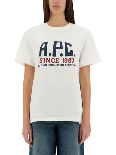 APC A.P.C. T-SHIRT WITH PRINT UNISEX