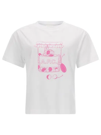 A.p.c. T Shirt With Print In White