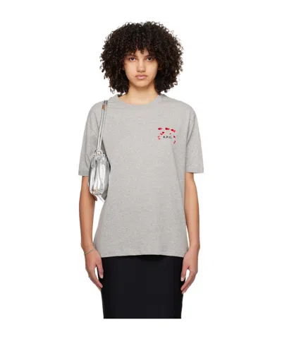 Apc T-shirt With Round Neck And Short Sleeves In Multicolor