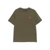Apc Logo-embroidered Cotton-jersey T-shirt In Green
