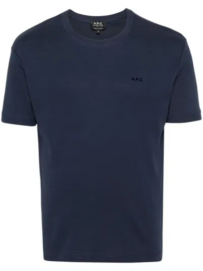 Apc A.p.c. T-shirts And Polos In Blu