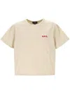 Apc Vpc Crew Neck Short Sleeve T-shirt In Mastic/rouge