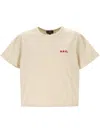 Apc Vpc Crew Neck Short Sleeve T-shirt In Mastic/rouge