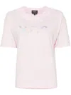 Apc Cotton Crew-neck T-shirt With Front Print In Pink