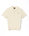 Apc Classic White Polo Shirt With Embroidered Logo In Neutral