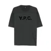 Apc Cotton Oversize T Shirt Short Sleeves Crew Neck In Gray
