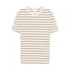 Apc Striped Chest-pocket T-shirt In Neutral