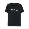 Apc Cotton Crew Neck Short Sleeve T Shirt In Black