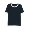Apc Contrasting-trims T-shirt In Blue