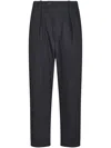 Apc A.p.c. Tailored Black Trousers With Pleated Front And Relaxed Fit In Black