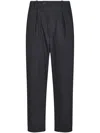 Apc Tailored Black Trousers With Pleated Front And Relaxed Fit In Black