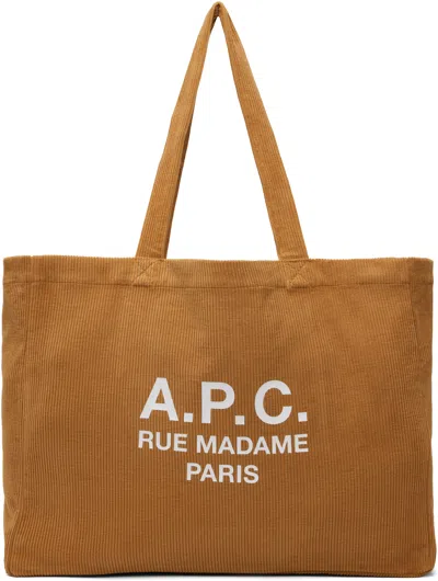 Apc Tan Diane 'rue Madame' Shopping Tote In Brown