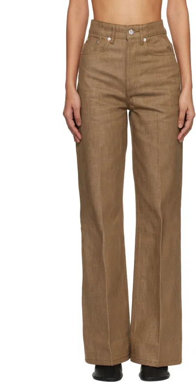 Apc Tan Domino Jeans In Brown