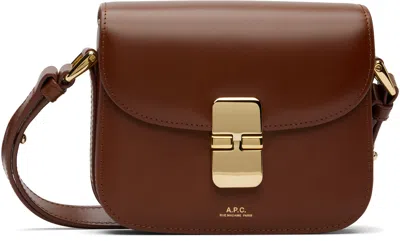 Apc Tan Grace Mini Bag In Brown
