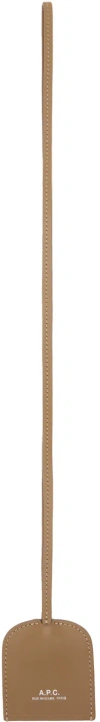 Apc Tan James Keychain In Bag Sand
