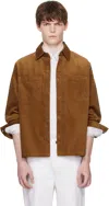 Apc Tan Leon Overshirt In Brown