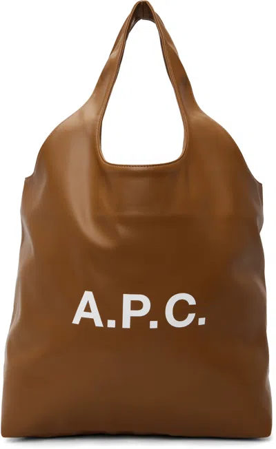 Apc Tan Ninon Tote In Brown