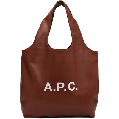 A.p.c. Tan Ninon Tote In Cad Hazelnut