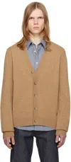 Apc Tan Samuel Cardigan In Pbc Heathered Beige