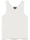Apc A.p.c. Tank Top With Round Neckline In White