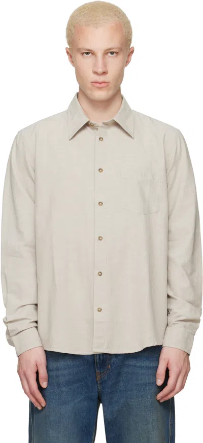 A.p.c. Taupe Harris Shirt In Neutral