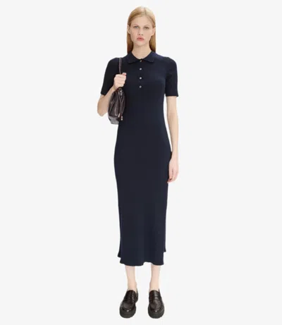 Apc Teddy Dress L Dark Navy Blue