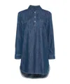 Apc Texas Denim Mini Dress In Blue