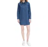 Apc Texas Denim Mini Dress In Multi