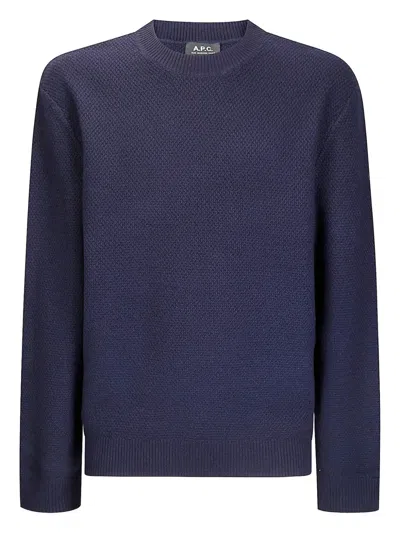 Apc Textured Wool Crew-neck Sweater