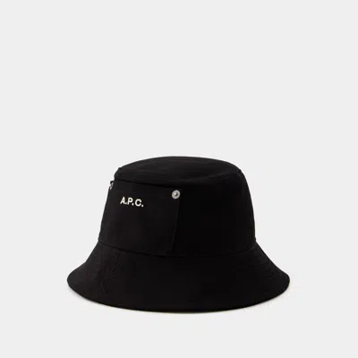 Apc Thais Bucket Hat Logo Patch In Black