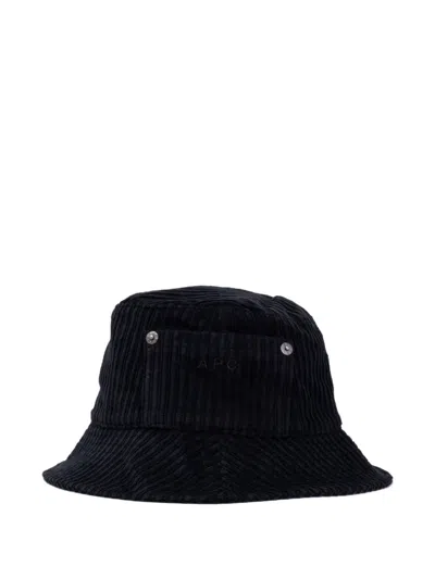 Apc Thais Corduroy Bucket Hat In Blue