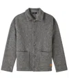 Apc Veste Thais Button Front Jacket In Heather Pale Gray