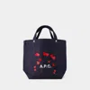 Apc A.p.c. Thais Mini Blondie Shopper Bag In Blue