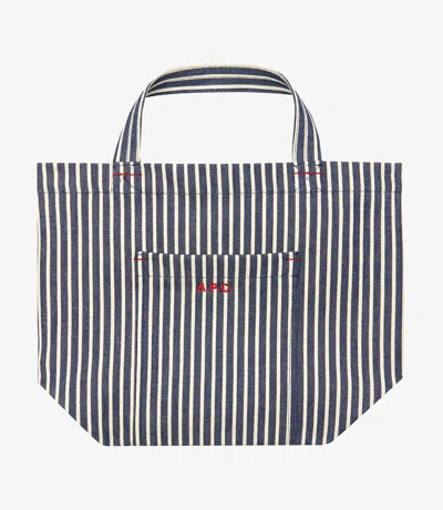 Apc Thais Mini Tote Bag One Size Ima In Ima - Dark Blue/white