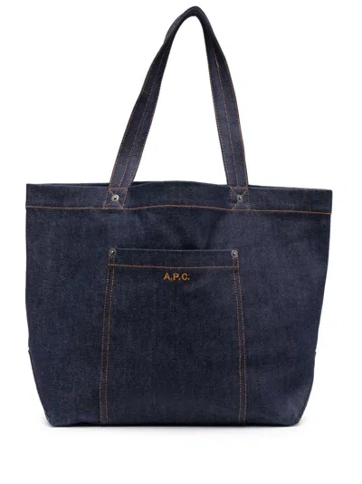 Apc Thais Tote Bag In Blue
