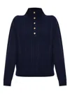 Apc A.p.c. Thea Wool Turtle Neck Sweater In Blue