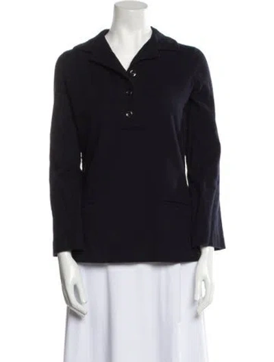 Pre-owned Apc Three-quarter Sleeve Sweatshirt In Blue