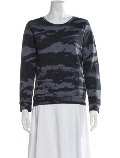Pre-owned A.p.c. Tie-dye Print Crew Neck Sweatshirt In Blue