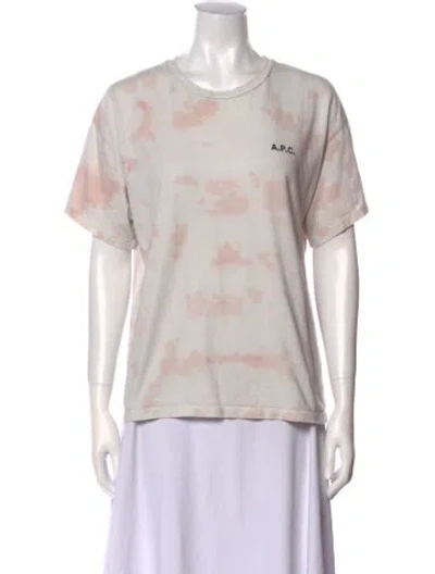 Pre-owned Apc Tie-dye Print Crew Neck T-shirt In Neutral
