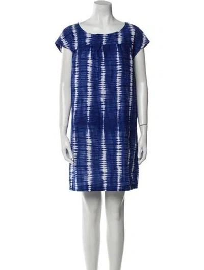 Pre-owned Apc Tie-dye Print Mini Dress In Blue