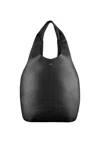 Apc A.p.c. Timeless Calf Leather Shoulder Bag With Subtle Gold Accents In Black