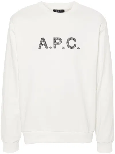 Apc Timothy Cotton Sweatshirt In White