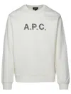 Apc A. P.c. X Carhartt Ice Sweatshirt In Khaki Cotton In White Black