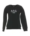 Apc Tina Logo-embroidered Cotton Sweatshirt In Black