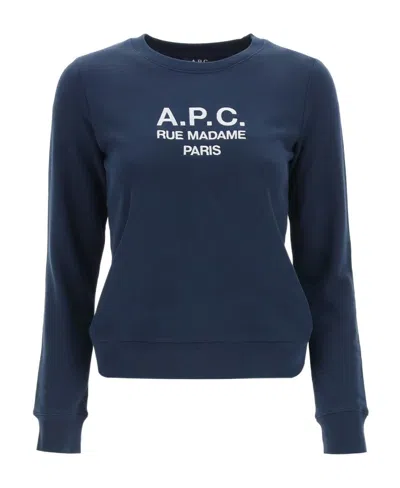APC A.P.C. LOGO DETAILED CREWNECK SWEATSHIRT